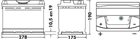 Autobatterien Exide Excell EB741 12V 74Ah