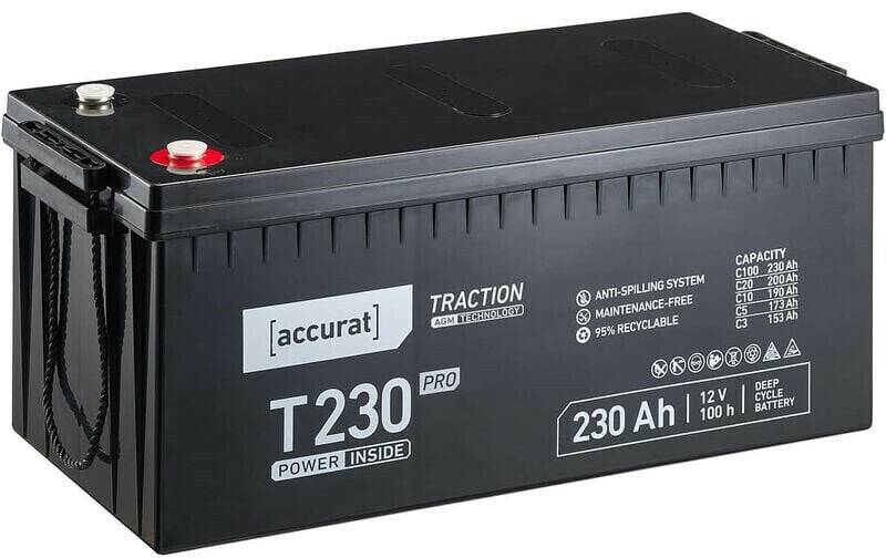 Autobatterien Accurat Traction T230 Pro AGM 12V