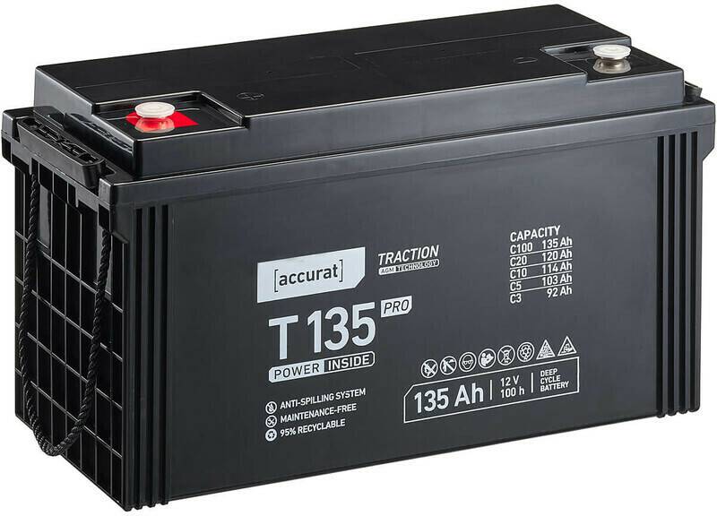 Autobatterien Accurat Traction T135 Pro 12V 135Ah